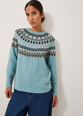 Monsoon Freemans Knitwear Monsoon Fran Fair Isle Jumper Kaleidoscope