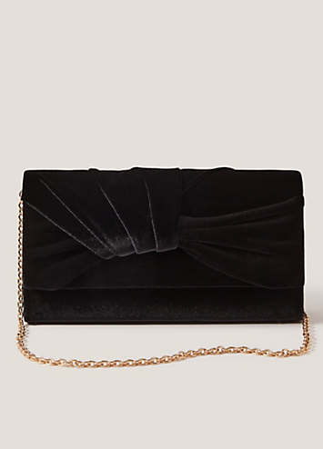 Monsoon Mia Pleat Velvet Clutch Bag Kaleidoscope