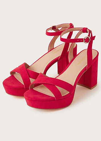 Monsoon Suedette Platform Heeled Sandals | Kaleidoscope