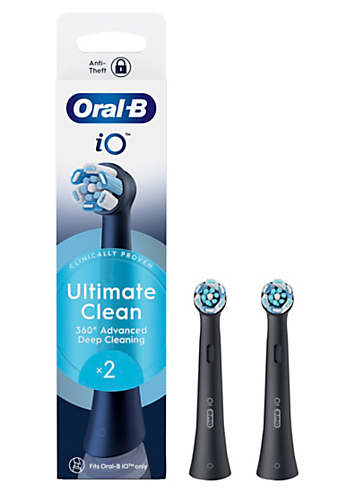 Têtes De Rechange Oral-B IO Ultimate Clean - Pack De 4, Noires, Neuves Sous Blister