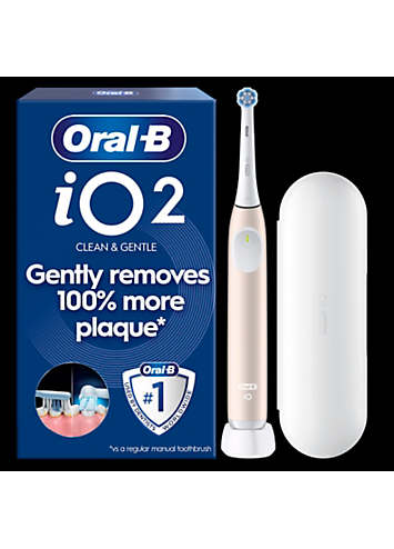 Oral B iO2 Calm Pink Electric Toothbrush with Travel Case | Kaleidoscope