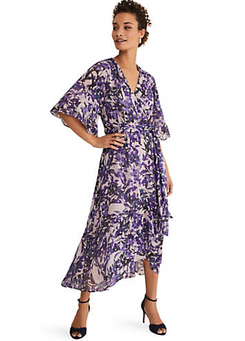 Phase Eight Juliette Floral Fil Coupe Wrap Dress | Kaleidoscope