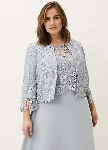 Together Sage Lace Longline Jacket