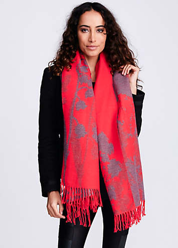 Pia Rossini Red Daniella Scarf | Kaleidoscope