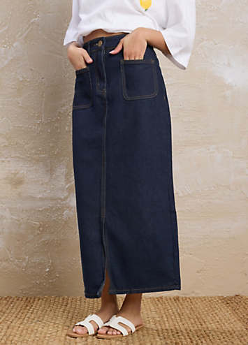 PixieGirl Petite Pocket Patch Denim Skirt | Kaleidoscope