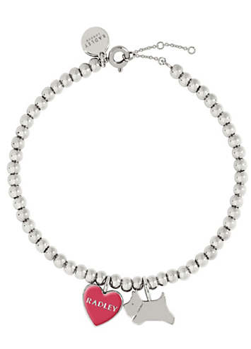 Radley London Ladies Silver Plated Friendship Bracelet with Jumping Dog ...