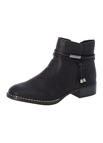 Suede Ankle Boots with Rear Ribbon Design main image 1