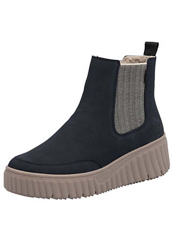 Rieker Stivali Chelsea Uomo - Colore Grigio, Modello Classico In Pelle, Flessibili E Comodi