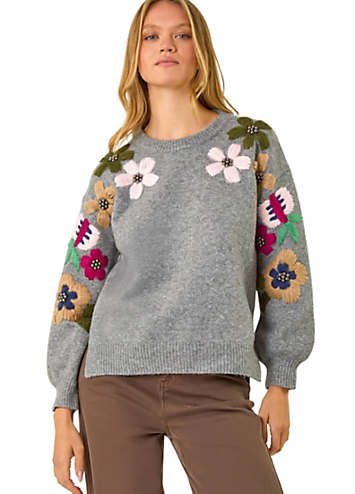Roman Floral Embellished Jumper | Kaleidoscope