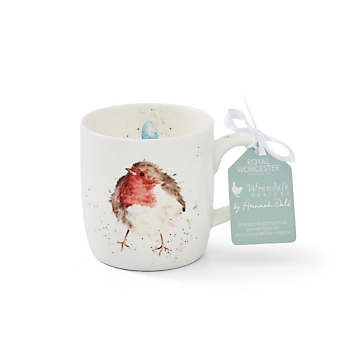 Lot De 4 Tasses Royal Worcester Wrendale - Motifs Animaux Mignons (Renard, Caneton, Cochon D'Inde, Hamster)