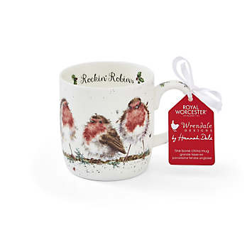 Royal Worcester Wrendale Designs: Set Di 6 Decorazioni Per Presepe In Porcellana, Con Animaletti A Tema