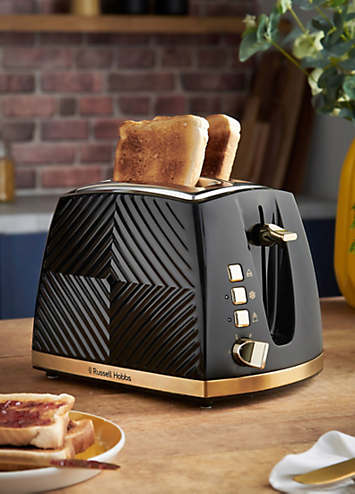 Russell Hobbs Black Groove Toaster 2 Slice 26390 | Kaleidoscope