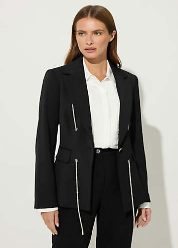 Robe Tailleur Blanc – Star By Julien Macdonald – Taille 46 – Neuf Avec étiquettes – Style Blazer élégant