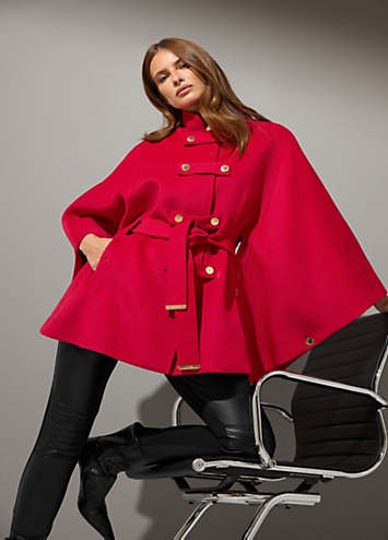 STAR by Julien Macdonald Military Cape Jacket | Kaleidoscope