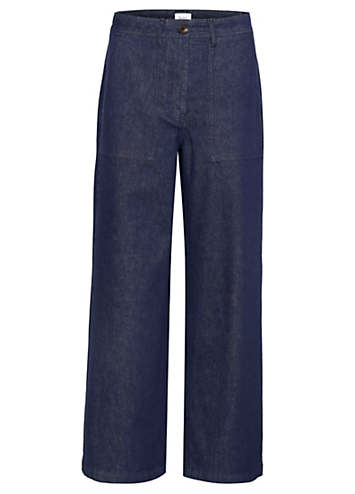 Jaden Wide Leg Trousers by Saint Tropez - Light Blue