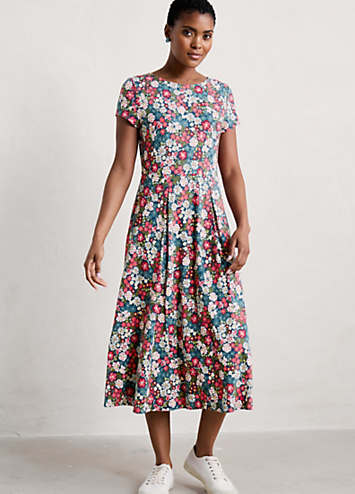 Seasalt Cornwall Multi Wild Bouquet Jersey Midi Dress | Kaleidoscope