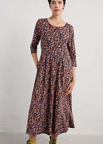 Seasalt Cornwall Pink Veronica Midi Dress | Kaleidoscope