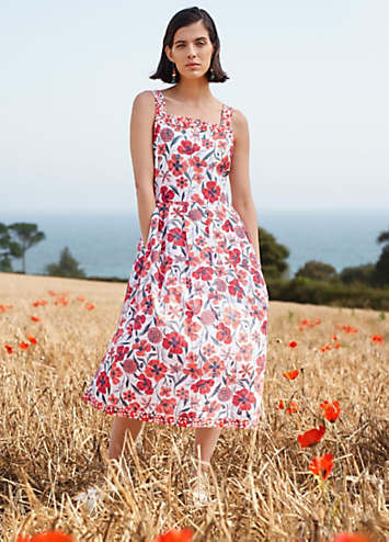 Seasalt Cornwall Red Alabaster Midi Dress | Kaleidoscope