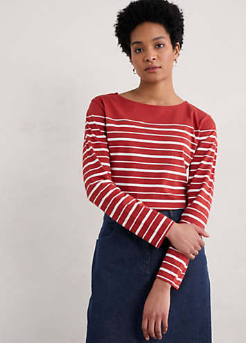 EX SEASALT Blue/Red Striped Reflection TShirt in Sizes 12, 14, 16, 18 main image 1