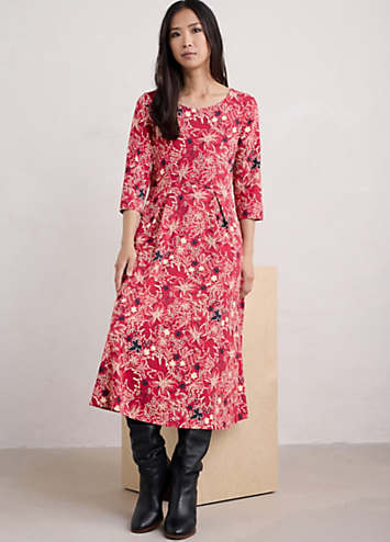 Seasalt Cornwall Red Veronica Midi Dress | Kaleidoscope