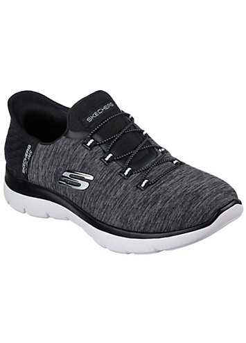 Skechers knit bungee slip ons online