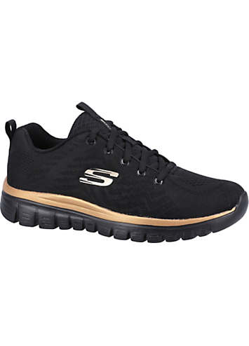 Skechers Ladies Black Graceful Get Connected Trainers Kaleidoscope