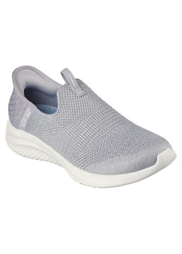 Skechers Ladies Grey Ultra Flex 3.0 Smooth Step Trainers | Kaleidoscope