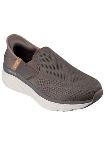 Skechers Mens Brown Slip-Ins D’Lux Walker Orford Trainers | Kaleidoscope