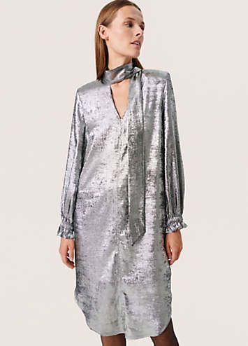 Kaleidoscope Metallic Jacquard Swing Tunic Dress