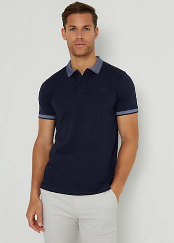 Kennedy Modern Tartan Crest Birdseye Mesh Polo Shirt