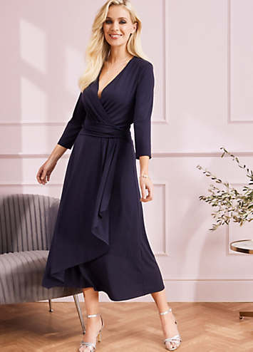 Together Navy Jersey Wrap Dress