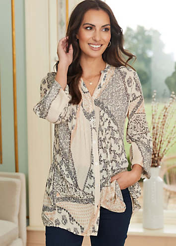 Harmoniously Together Square Neck Blouse