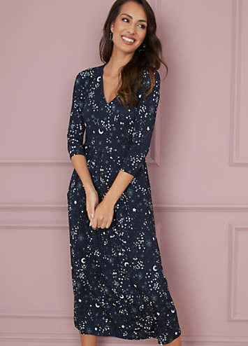next star print dress