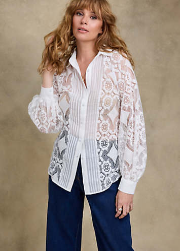 Reatha Lace Shirt - White
