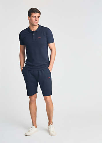 Boom White Polo and Shorts 2pc Set