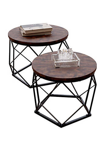 Vida Designs Brooklyn Nest of 2 Geometric Tables | Kaleidoscope