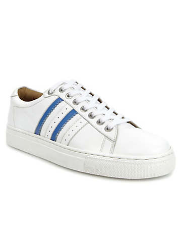 Wide white clearance trainers