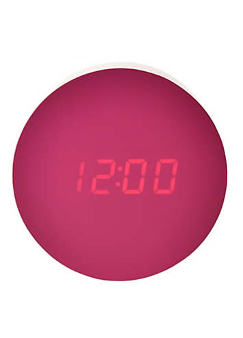 Pink Led Clock William Widdop Interval LED Alarm Clock - Pink | Kaleidoscope