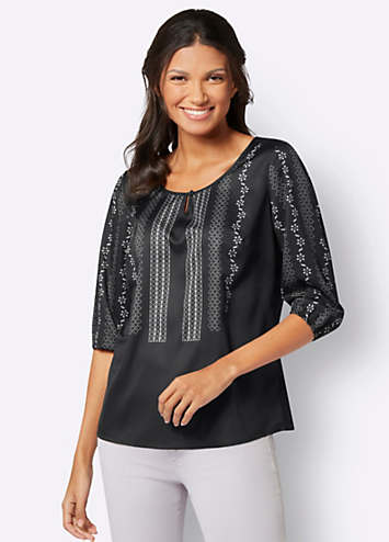 Ladies' Perfect Blouse Three Quarter Sleeve - White main image 1