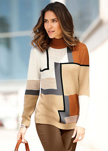 Graphic Pattern Wool Sweater