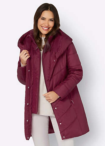 Witt Quilted Hooded Long Jacket Kaleidoscope