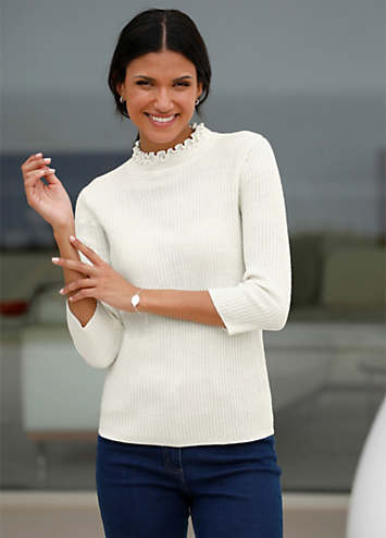 Casual Long-sleeved Solid Color Stand-up Collar Sweater