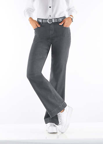 White Cotton Super Wide Fit Jeans