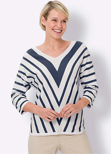 Open-Knit Batwing Sweater Top