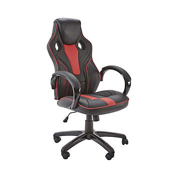 X Rocker Maverick Height Adjustable Office Gaming Chair Red