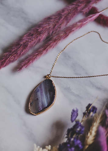 Purple agate clearance necklace