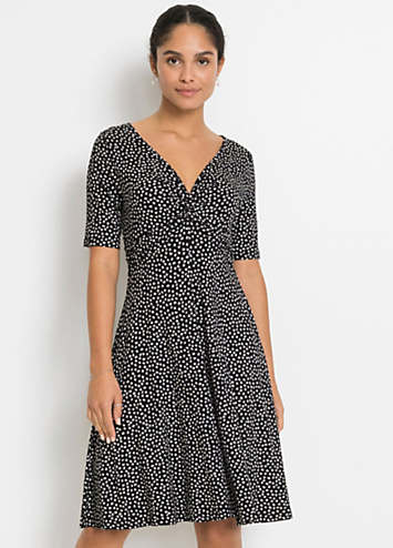 bonprix black and white dress