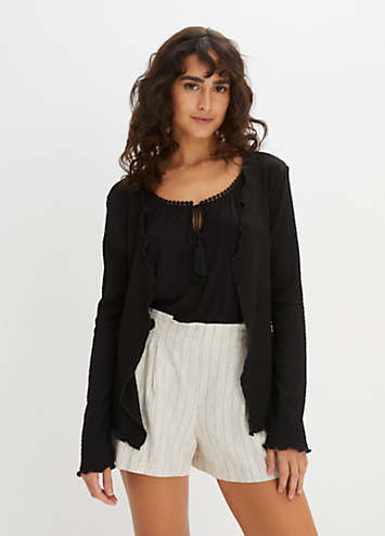 Jordi relaxed button-up fleece cardigan - FINAL SALE