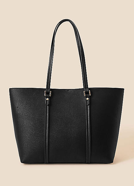 Accessorize structured tote bag in black new arrivals