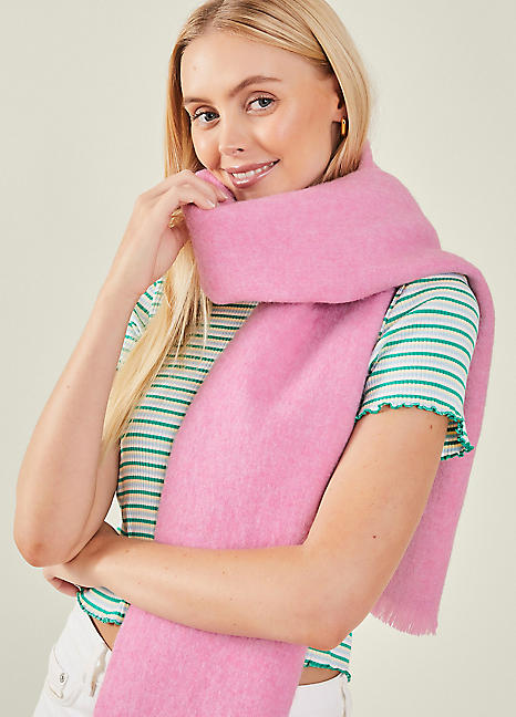 Accessorize Pink Plain Two-Tone Blanket Scarf Kaleidoscope